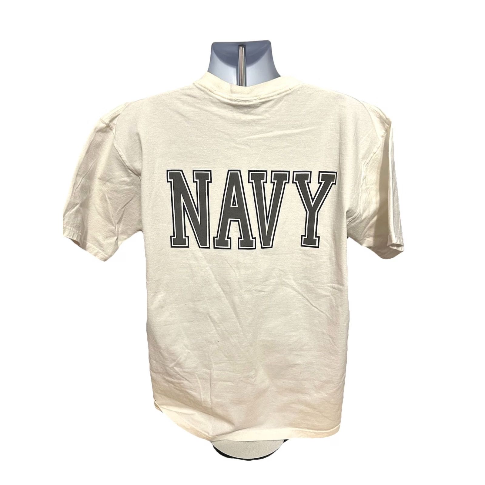 Soffe VINTAGE US Navy Shirt Short Sleeve Men XL Double Sided Reflective Graphic Soffe’s Choice Navy Logo Tee Size US XL / EU 56 / 4 - 2 Thumbnail