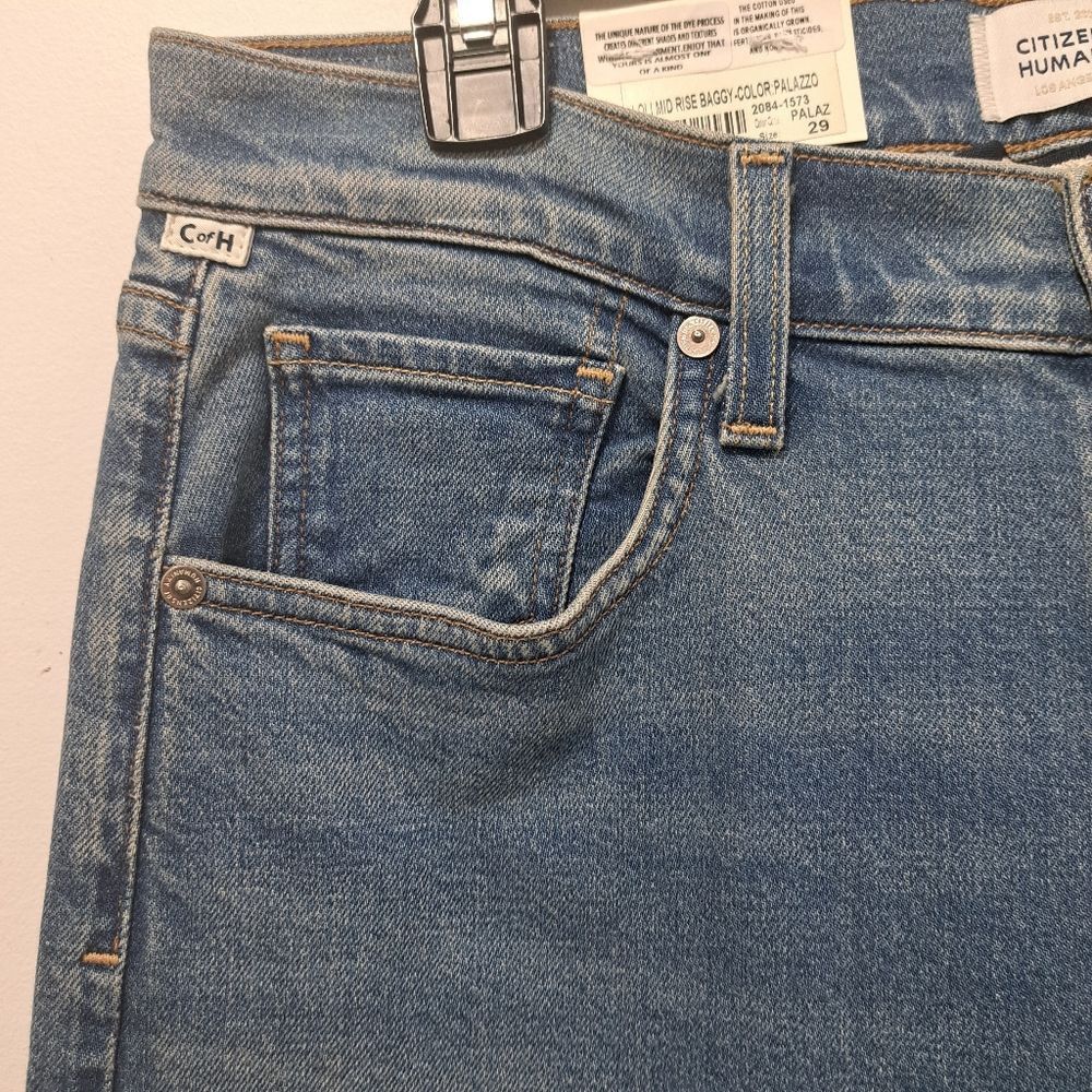 Citizens Of Humanity Citizen Of Humanity Loli Mid Rise Baggy Wide-Leg Boho Jeans Size 29" - 10 Thumbnail