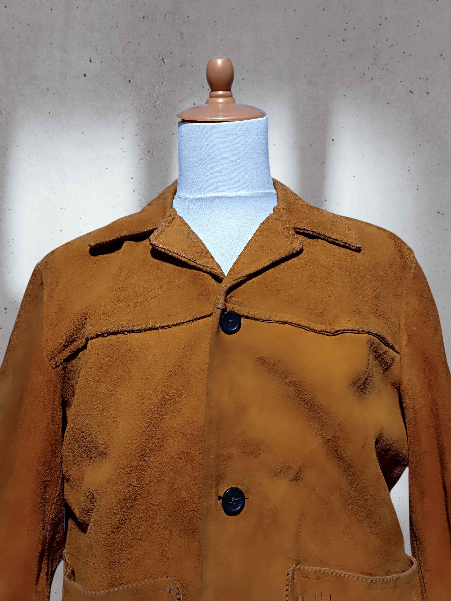 Other Rare Vintage Western Fringe Suede Jacket Size US L / EU 52-54 / 3 - 3 Thumbnail