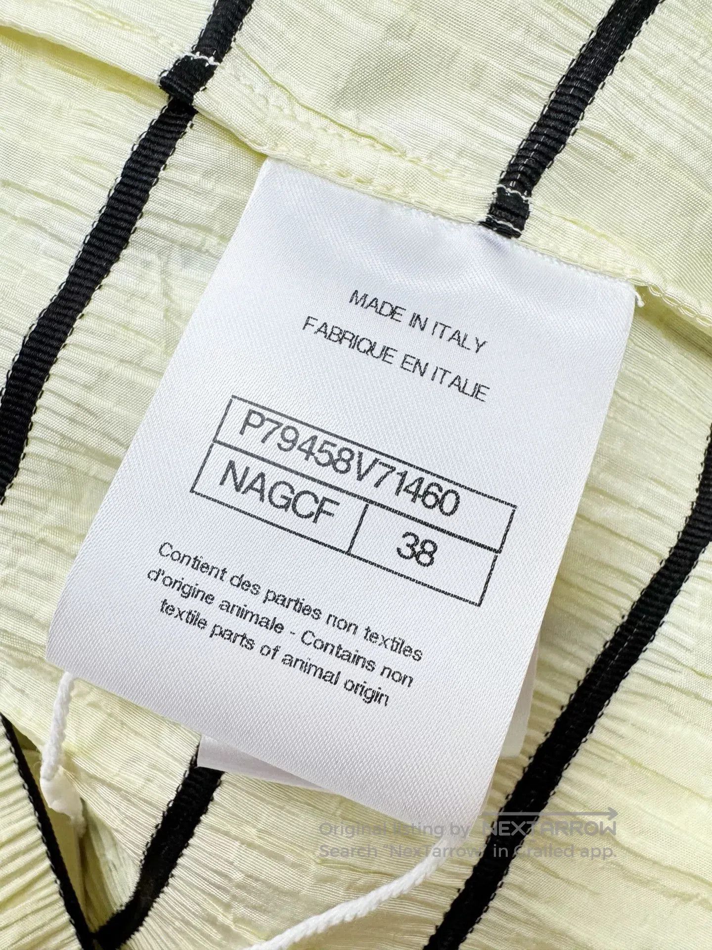 Chanel Chanel 25S Yellow Stripe Long Sleeve Shirt. Size US M / EU 48-50 / 2 - 6 Thumbnail