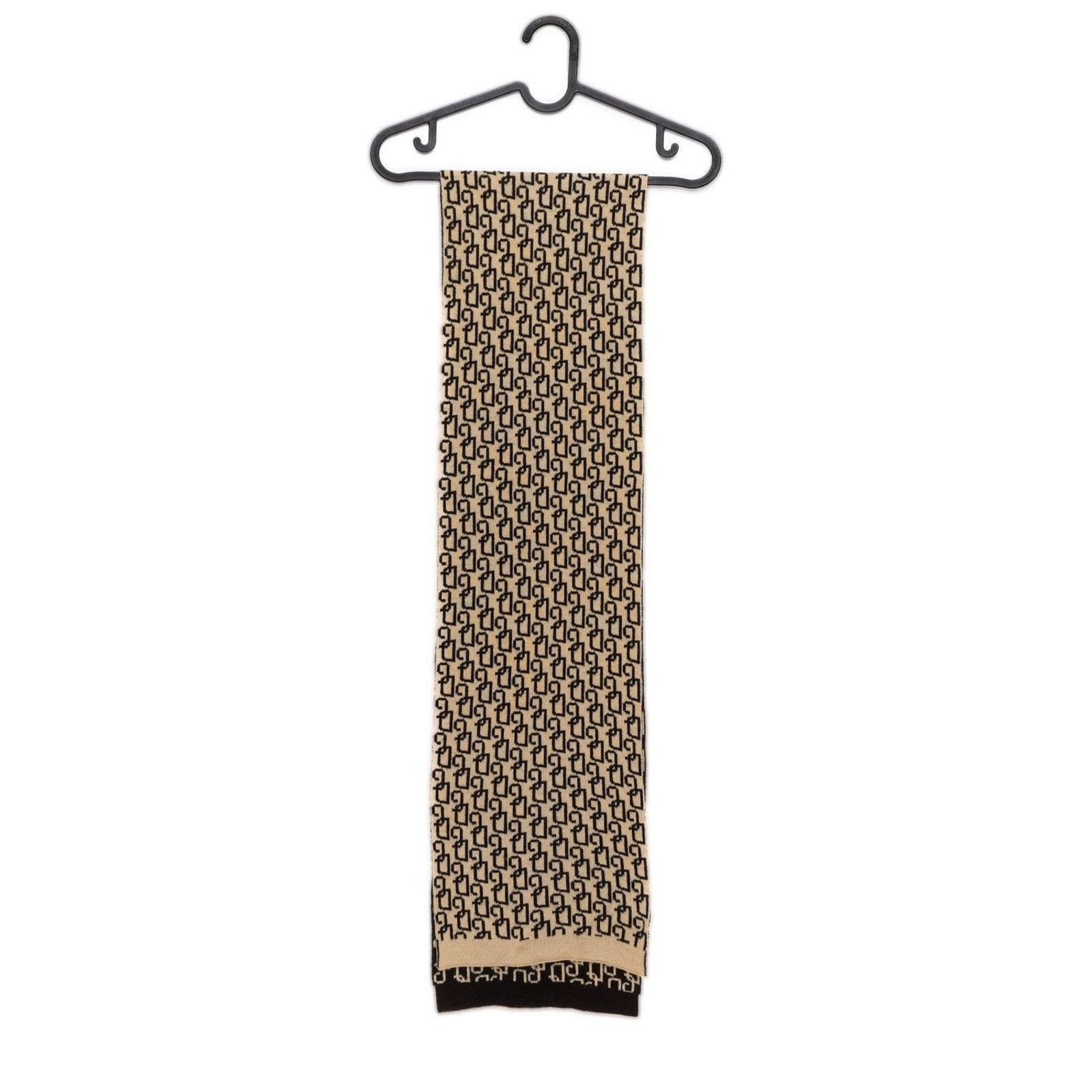 Dolce & Gabbana Dolce Gabbana Brown Monogram DG Logo Wool Scarf Size ONE SIZE - 2 Thumbnail