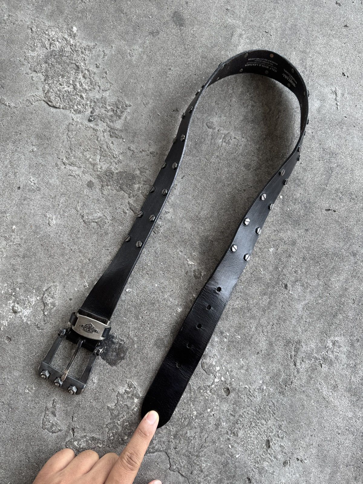 Other Vintage Montana Studed Leather Belt Size ONE SIZE - 3 Thumbnail