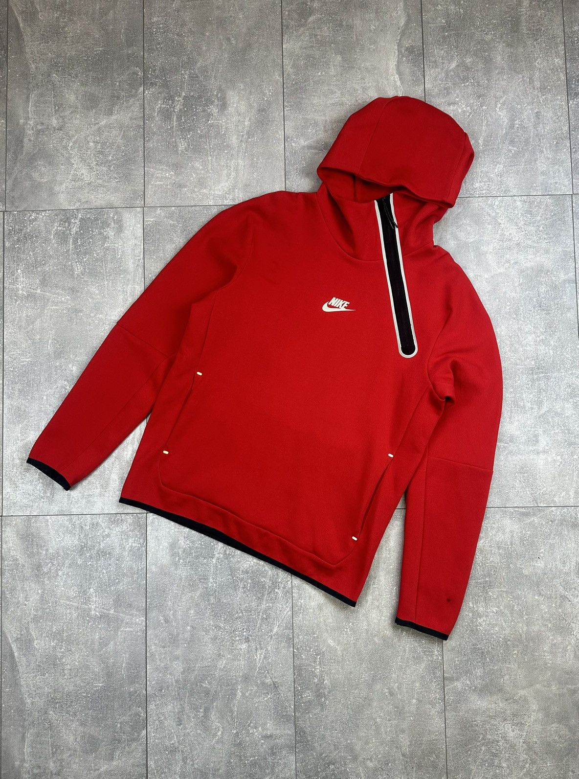 Vintage Nike Tech Fleece Ninja Red Hoodie | Grailed