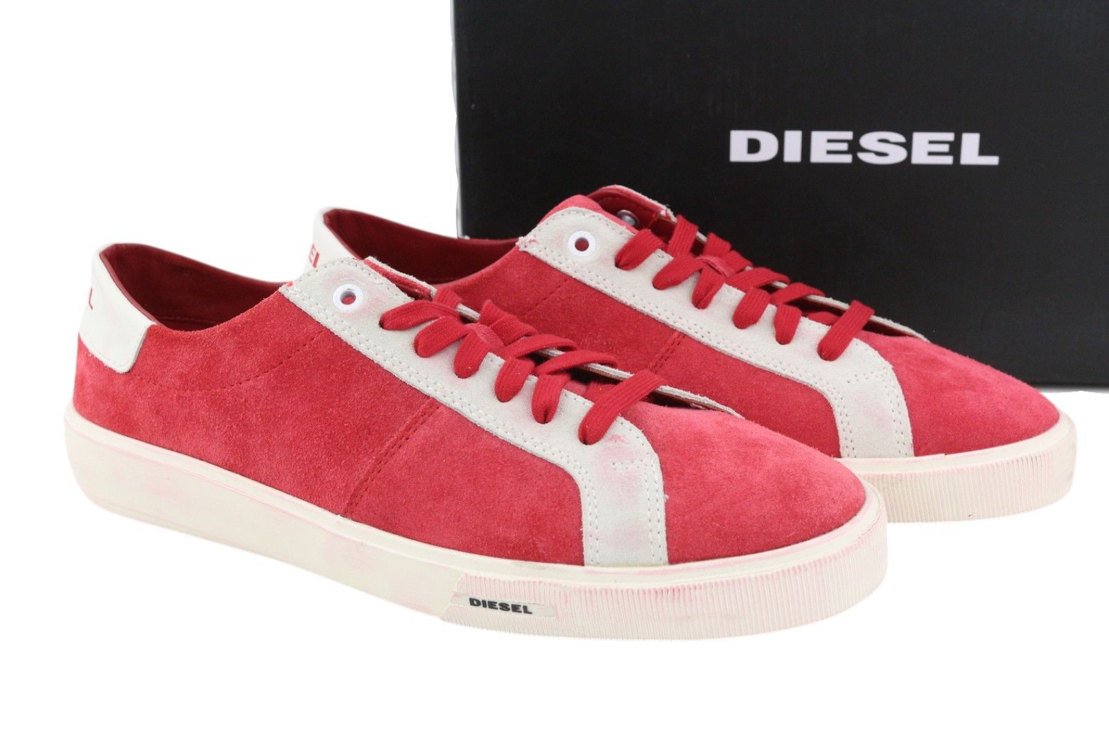Diesel S-Mydori Lc Eu41 Red Suede Leather 41529 Shoes, Men's (Size 8)