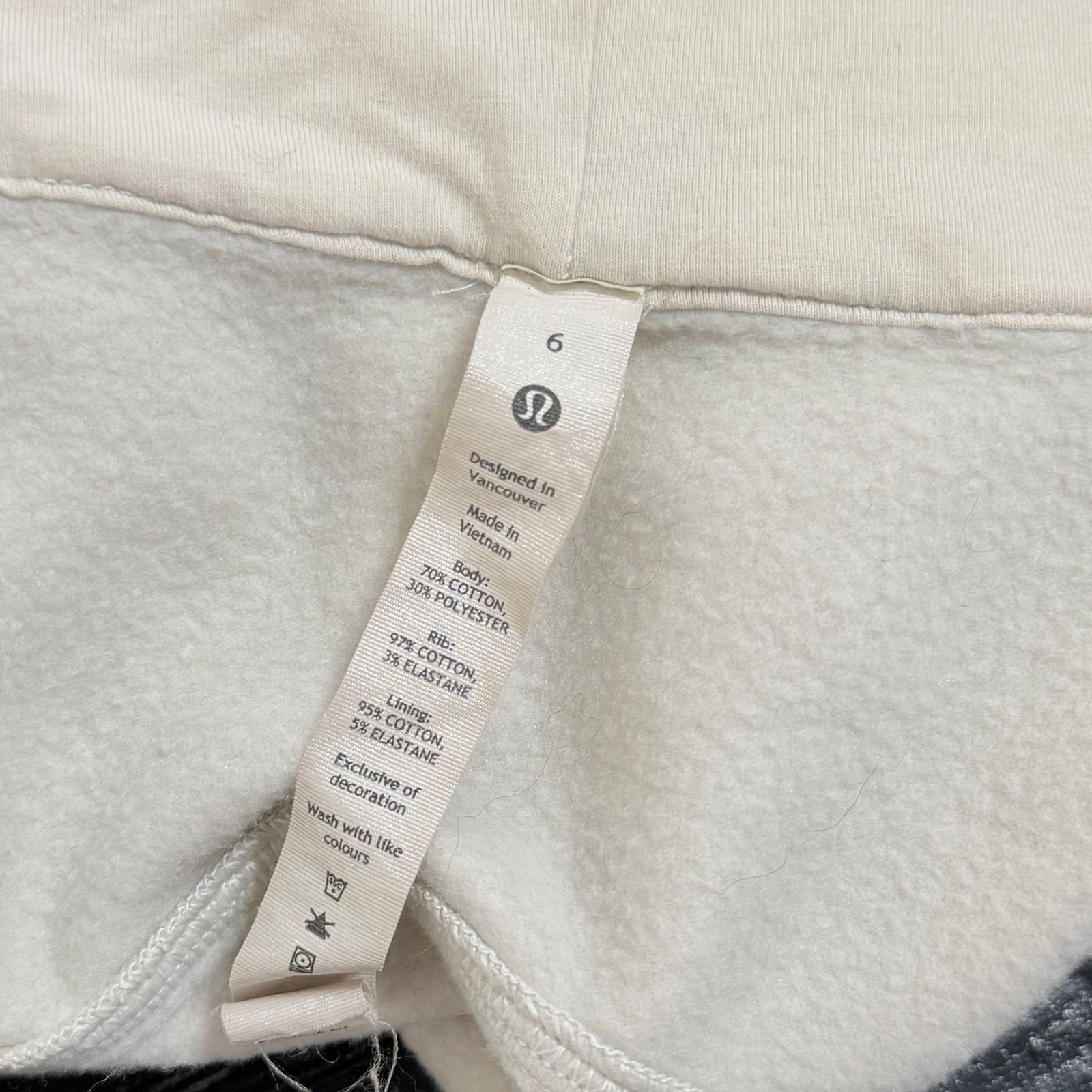 Lululemon Lululemon Bone Scuba Cropped Hoodie | Sz 6 Size M / US 6-8 / IT 42-44 - 8 Thumbnail