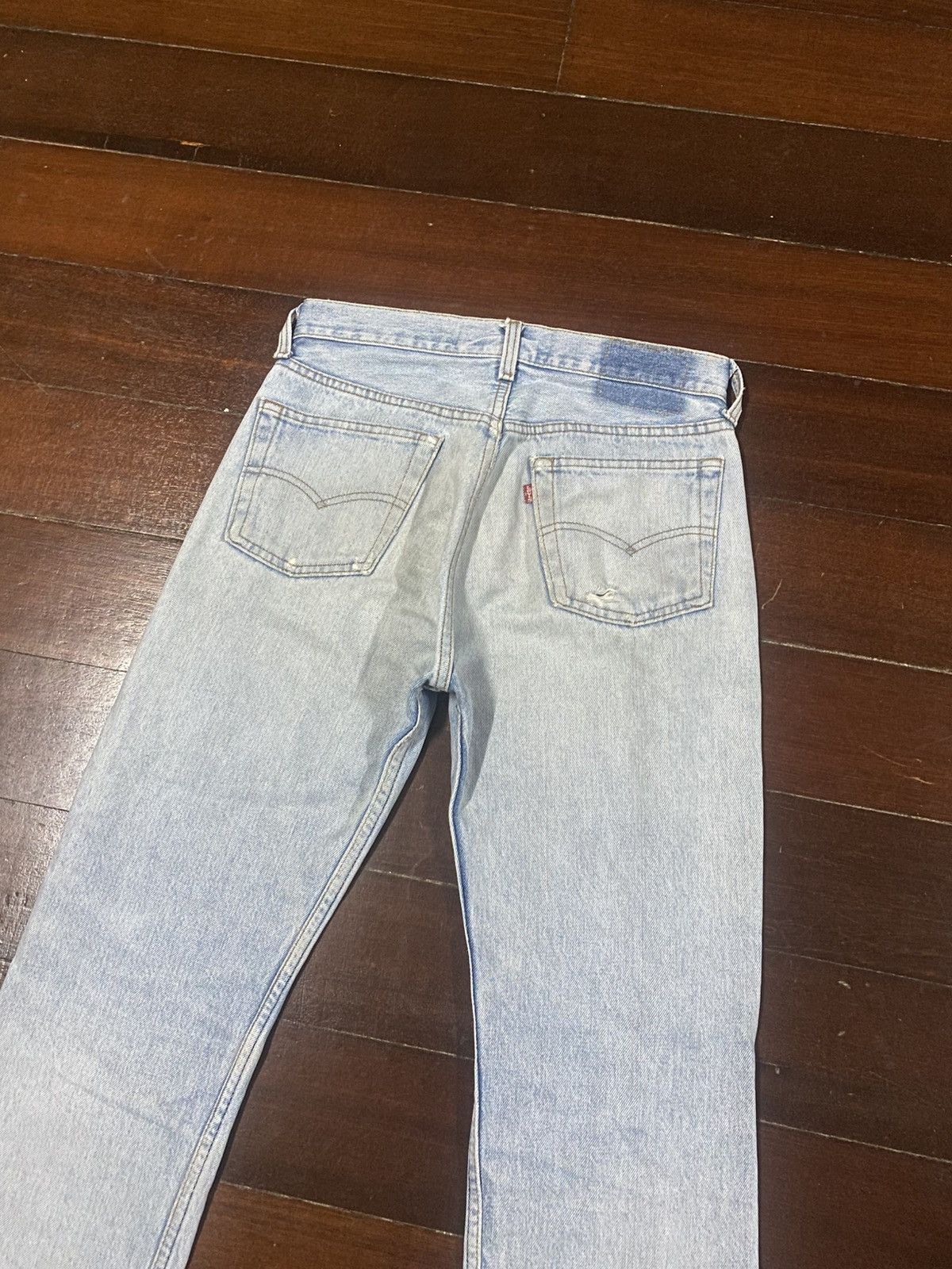 Levi's Vintage 70s 80s Levis 501 distressed rework patch mud wash Size US 30 / EU 46 - 14 Thumbnail