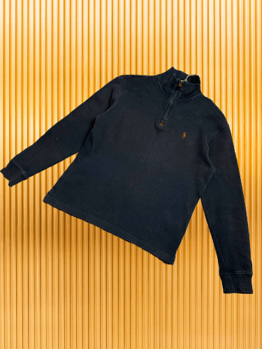 Polo Ralph Lauren × Vintage Vintage Polo Ralph Lauren 1/4 Zip Knit Sweater Size US M / EU 48-50 / 2 - 1 Thumbnail