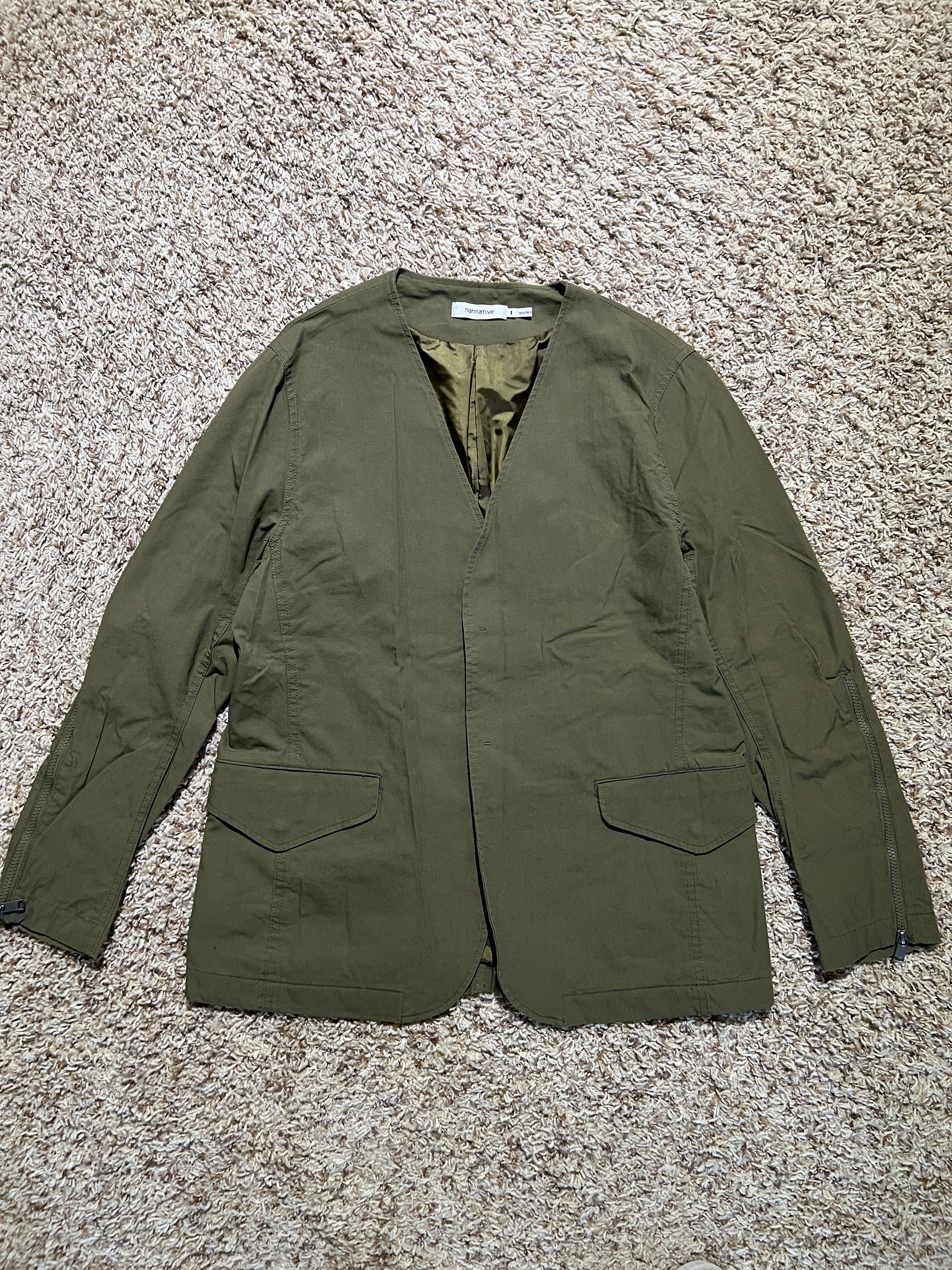 Nonnative WORKER JACKET COTTON OXFORD SULFUR DYE BLACK | Grailed