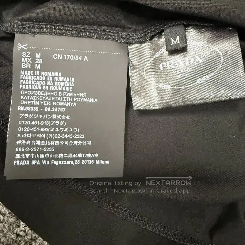 Prada Prada Black Cotton Men's T-Shirt. Size US M / EU 48-50 / 2 - 2 Thumbnail