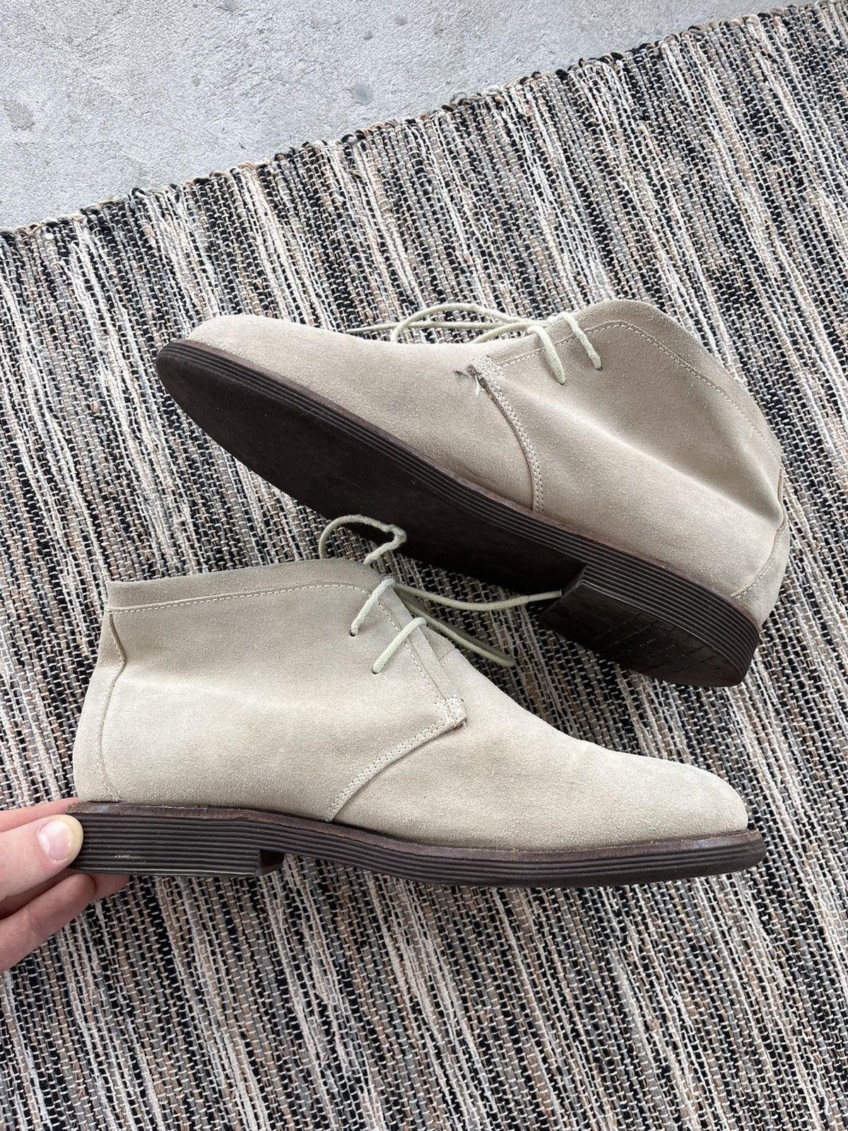 Giorgio Armani Vintage Emporio Armani Beige luxury Faded Suede Mid Loafers Size US 8 / IT 38 - 10 Thumbnail
