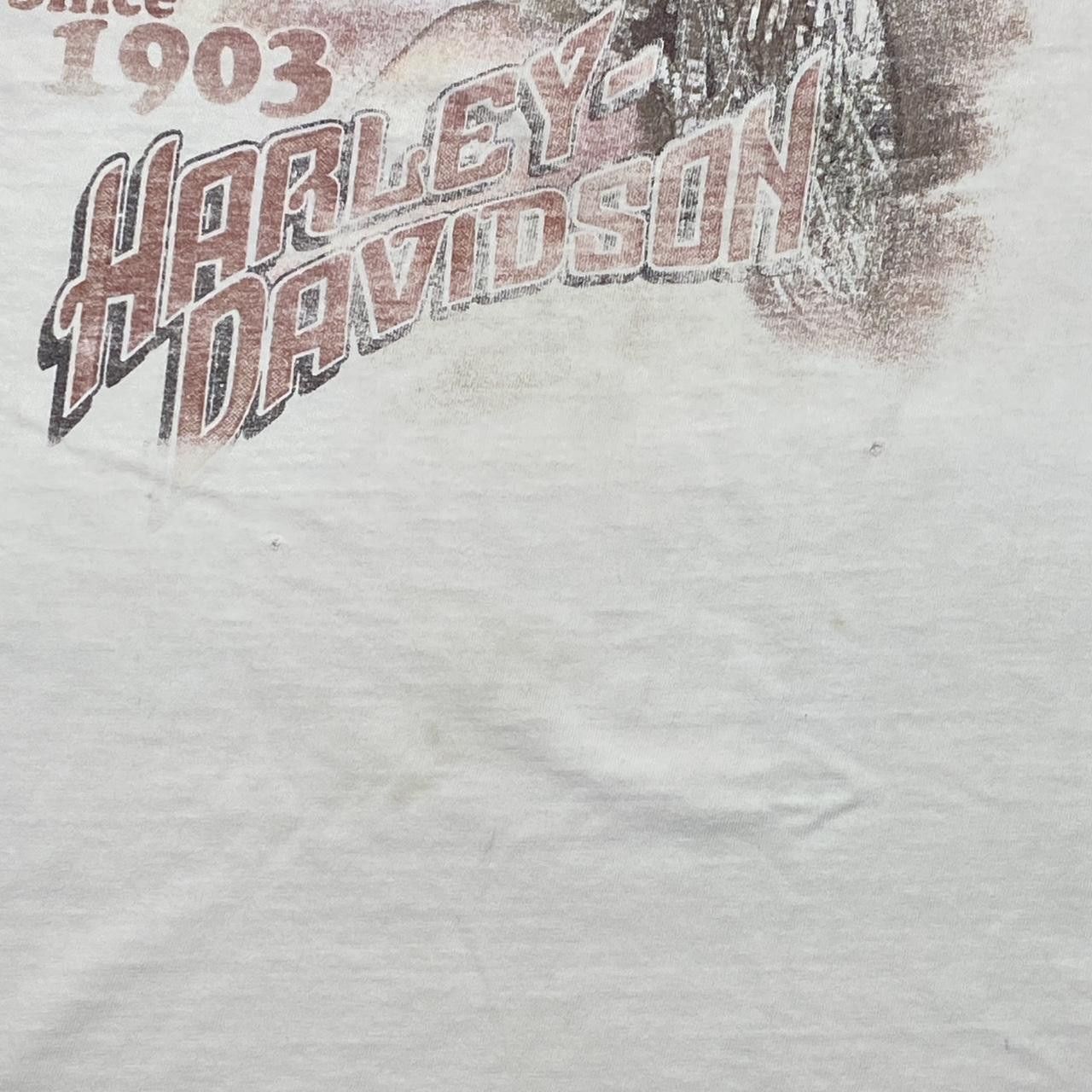 Harley Davidson Harley Davidson KT 2008 Beige Thrashed Biker Tee Size XL Size US XL / EU 56 / 4 - 3 Thumbnail