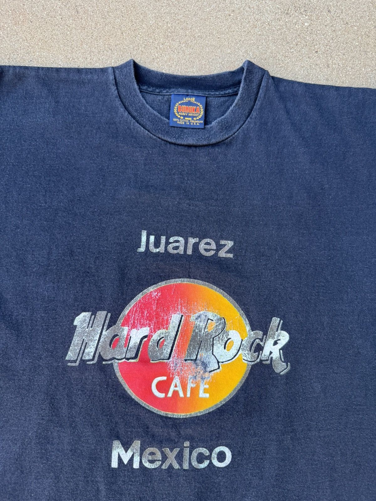 Hard Rock Cafe × Vintage Vtg 90’s Hard Rock Juarez Mexico Faded Black T-shirt Mens L Size US L / EU 52-54 / 3 - 4 Thumbnail