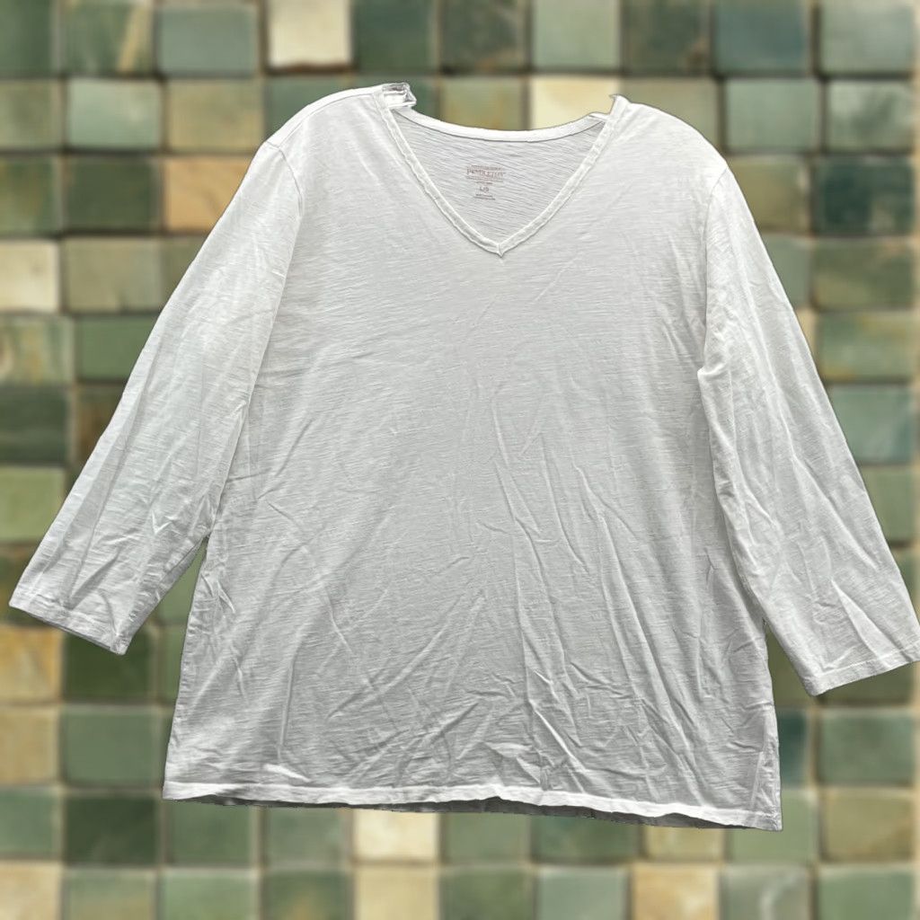 Pendleton Pendleton Shirt Women Large V-neck 90's Chic Classic Basics Minimalists Outdoor White Size L / US 10 / IT 46 - 1 Thumbnail