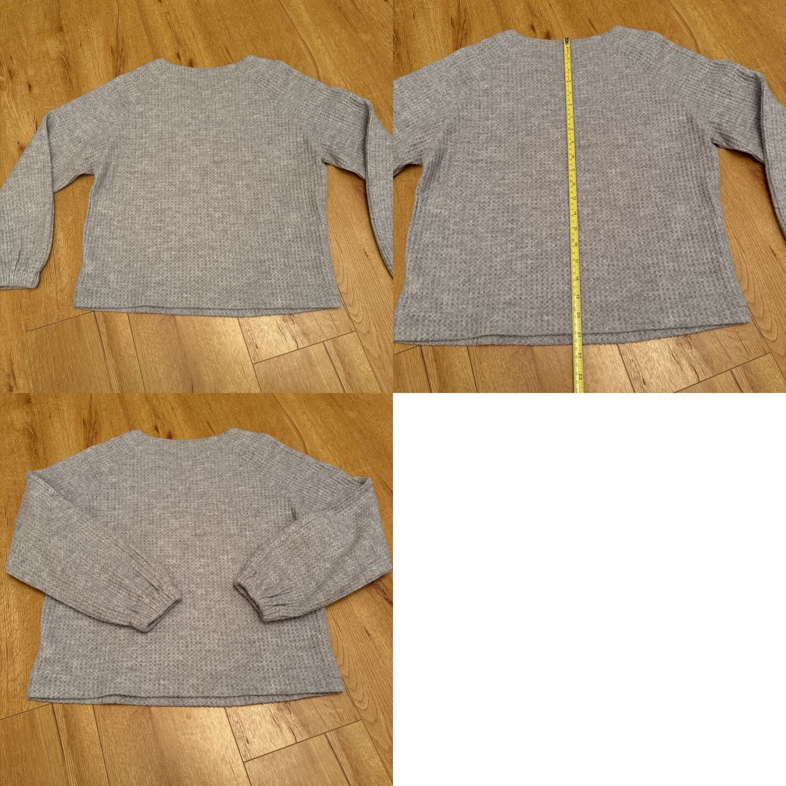 Anthropologie Anthropologie MELLO Day Sweater Waffle Knit Fuzzy Side Button Boho Gray Small Size S / US 4 / IT 40 - 8 Thumbnail
