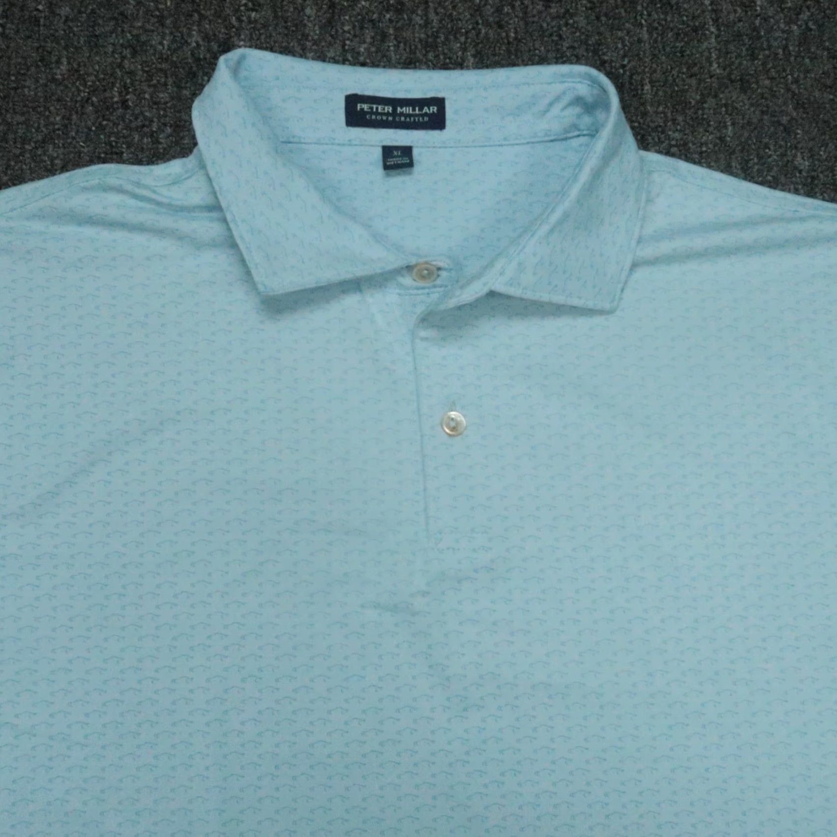 Peter Millar Peter Millar Shirt Men XL Blue Spicer Performance Jersey Polo Shirt Casual Golf breathable Lightweight Stretch Athletic Summer Comfort Size US XL / EU 56 / 4 - 2 Thumbnail