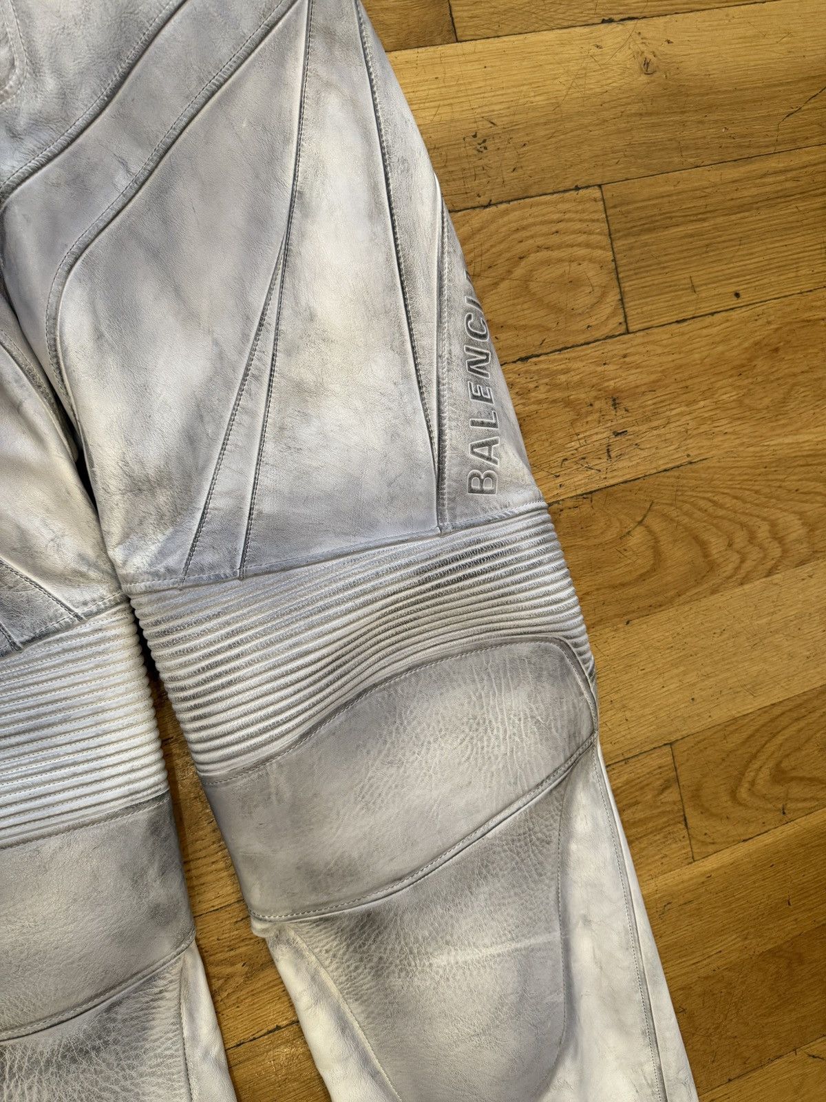 Balenciaga Mud Show Biker Leather Pants Size US 30 / EU 46 - 3 Thumbnail