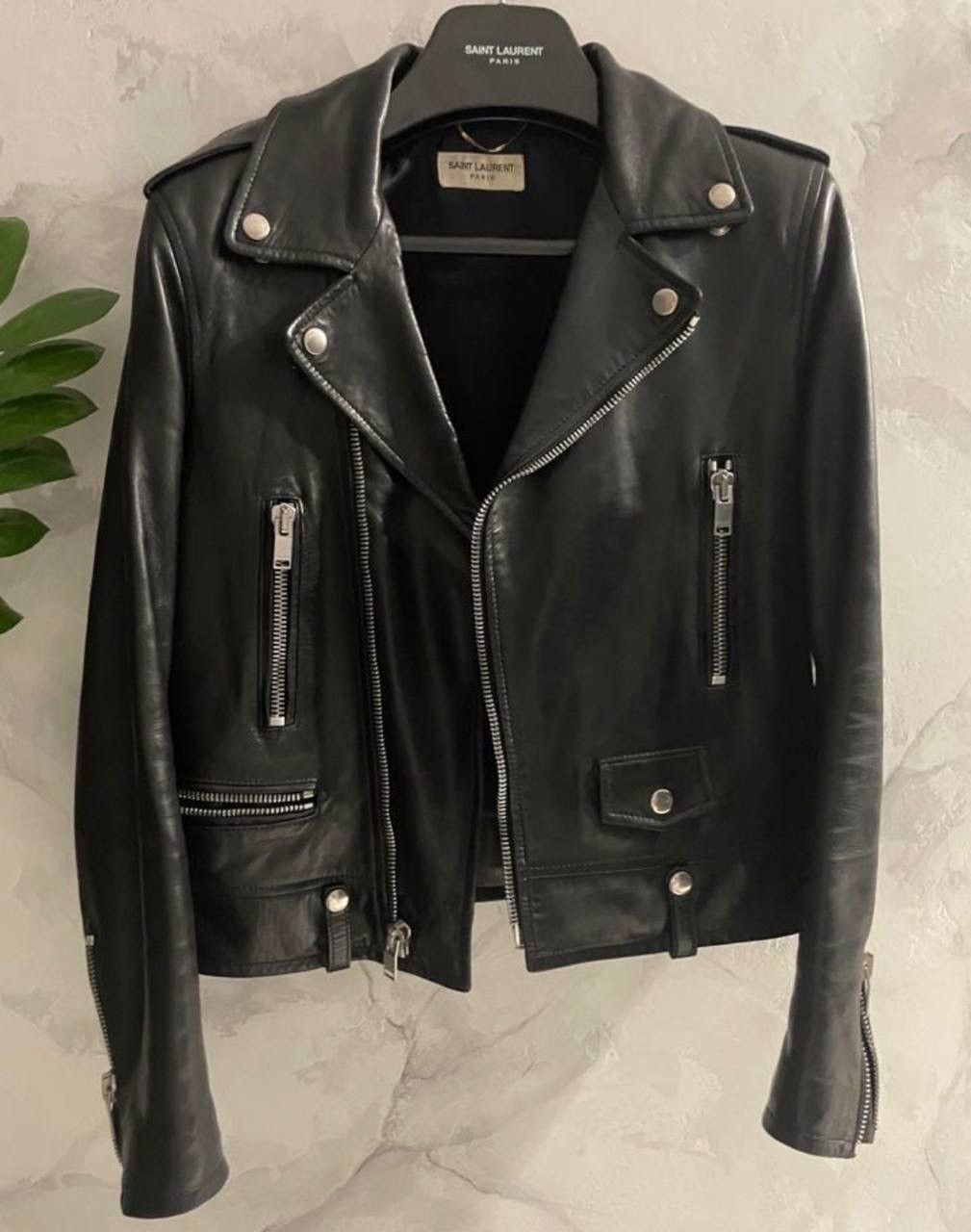 Saint Laurent Paris Saint Laurent Paris Leather Biker Jacket by Hedi ...