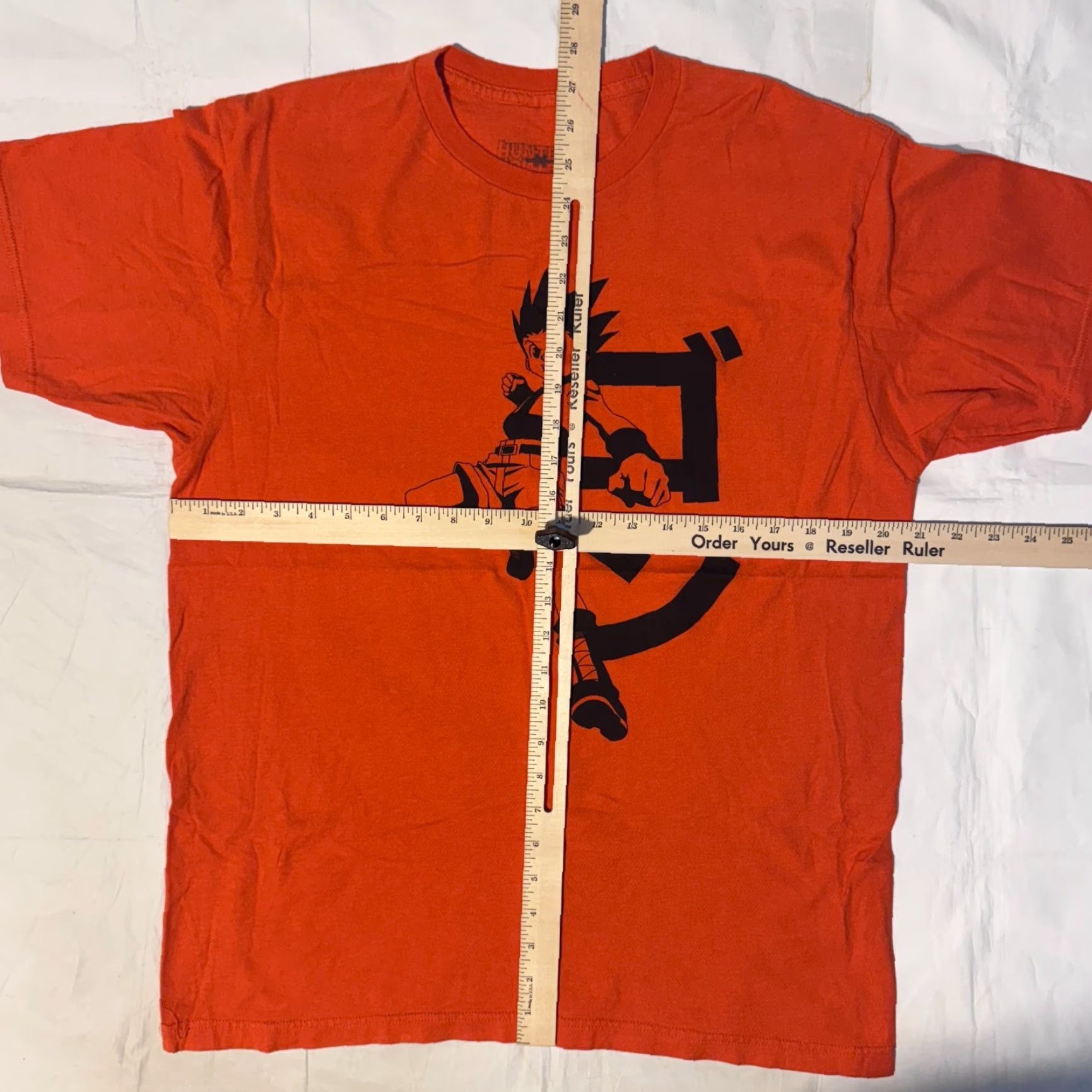 Hunter Hunter X Hunter T-Shirt Men Crew Neck Short Sleeve Orange Logo Anime Tshirt L Size US L / EU 52-54 / 3 - 2 Thumbnail