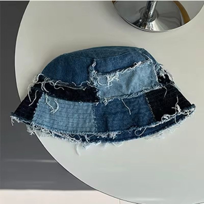 Other Bucket Hat Showing Small Face Retro Style Splicing Size ONE SIZE - 4 Thumbnail
