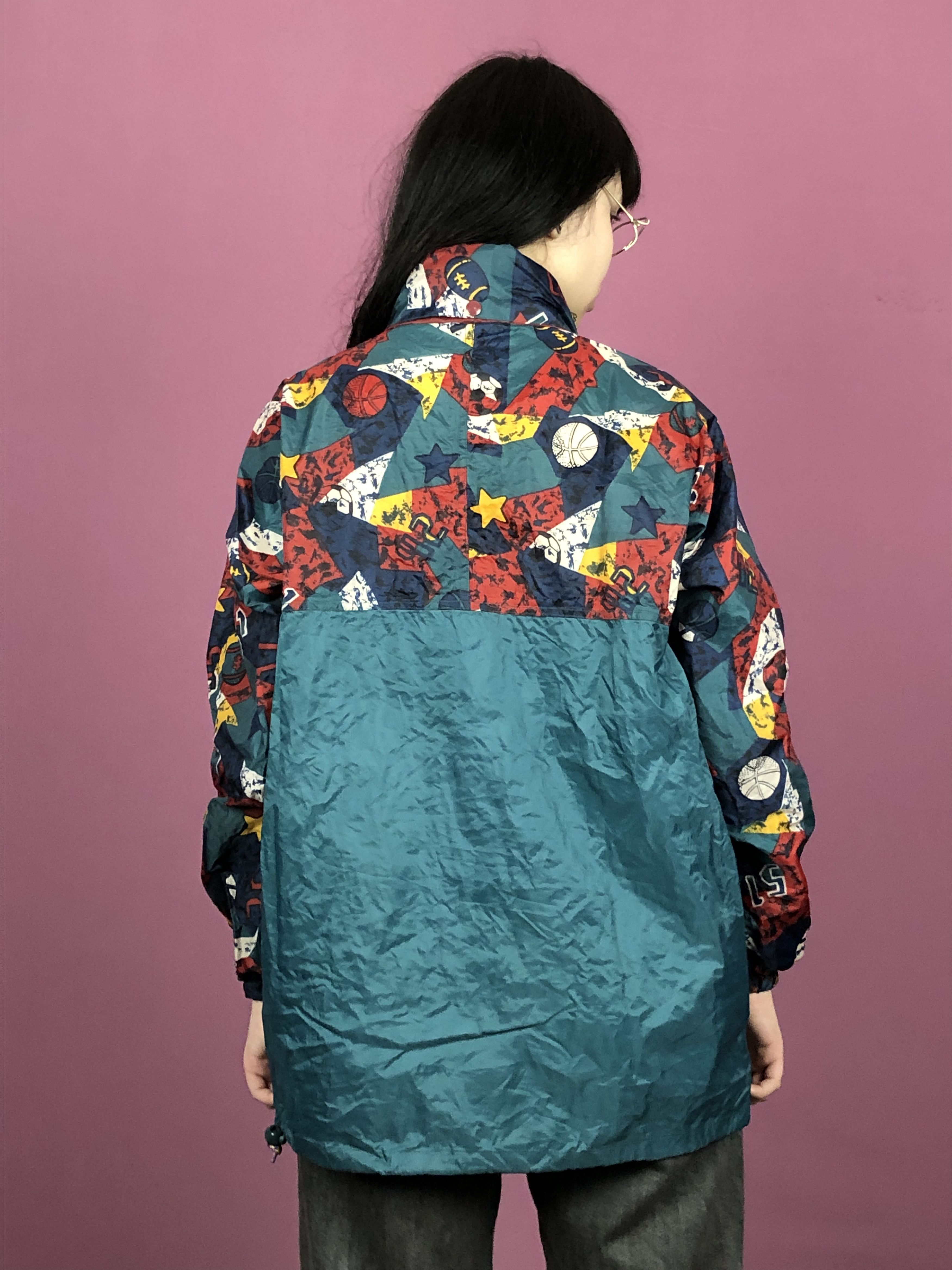 Vintage 90s Vintage Women's Abstract Rain Jacket - M Size M / US 6-8 / IT 42-44 - 3 Thumbnail