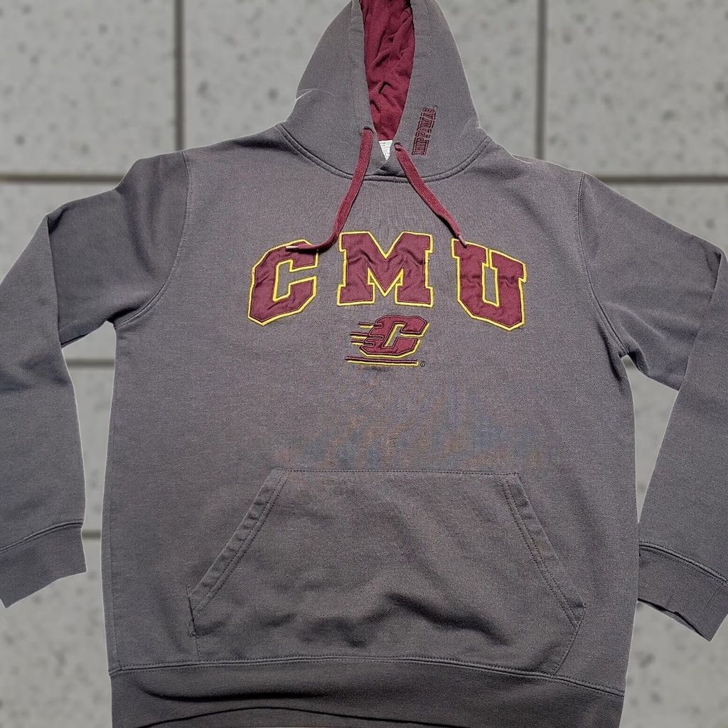 Vintage VINTAGE Stadium CMU Chippewas Hoodie Pullover Long Sleeve Gray Size M Mens Size US M / EU 48-50 / 2 - 1 Thumbnail