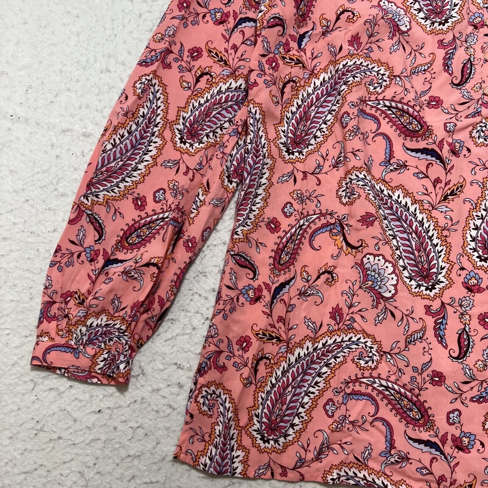 Other Talbots Small Pink Paisley Blouse Button Up Colorful Top Size S / US 4 / IT 40 - 6 Thumbnail