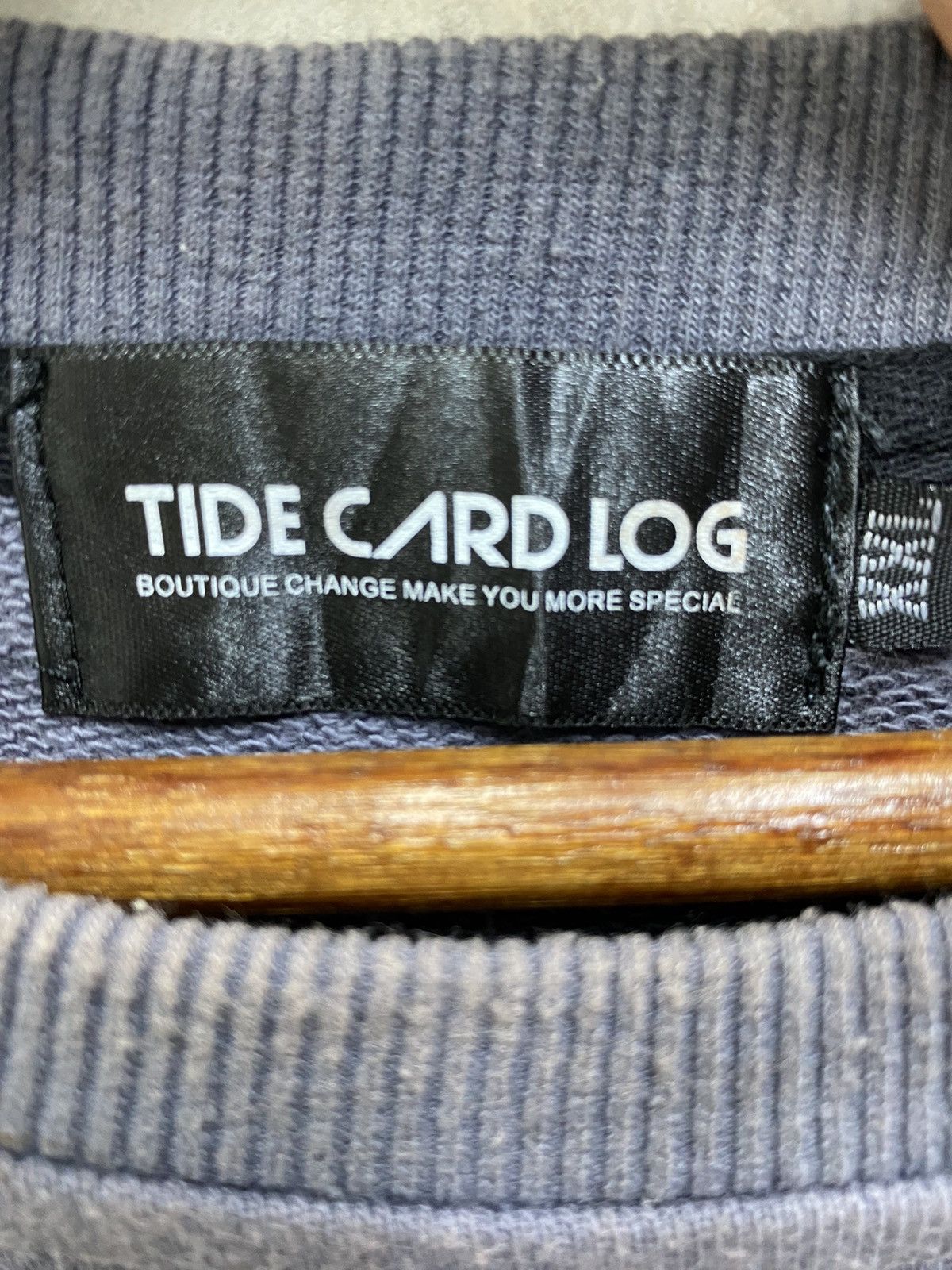 Japanese Brand Tide Card Log Distressed Sweatshirt Sun Faded Size XXL Size US XXL / EU 58 / 5 - 8 Thumbnail