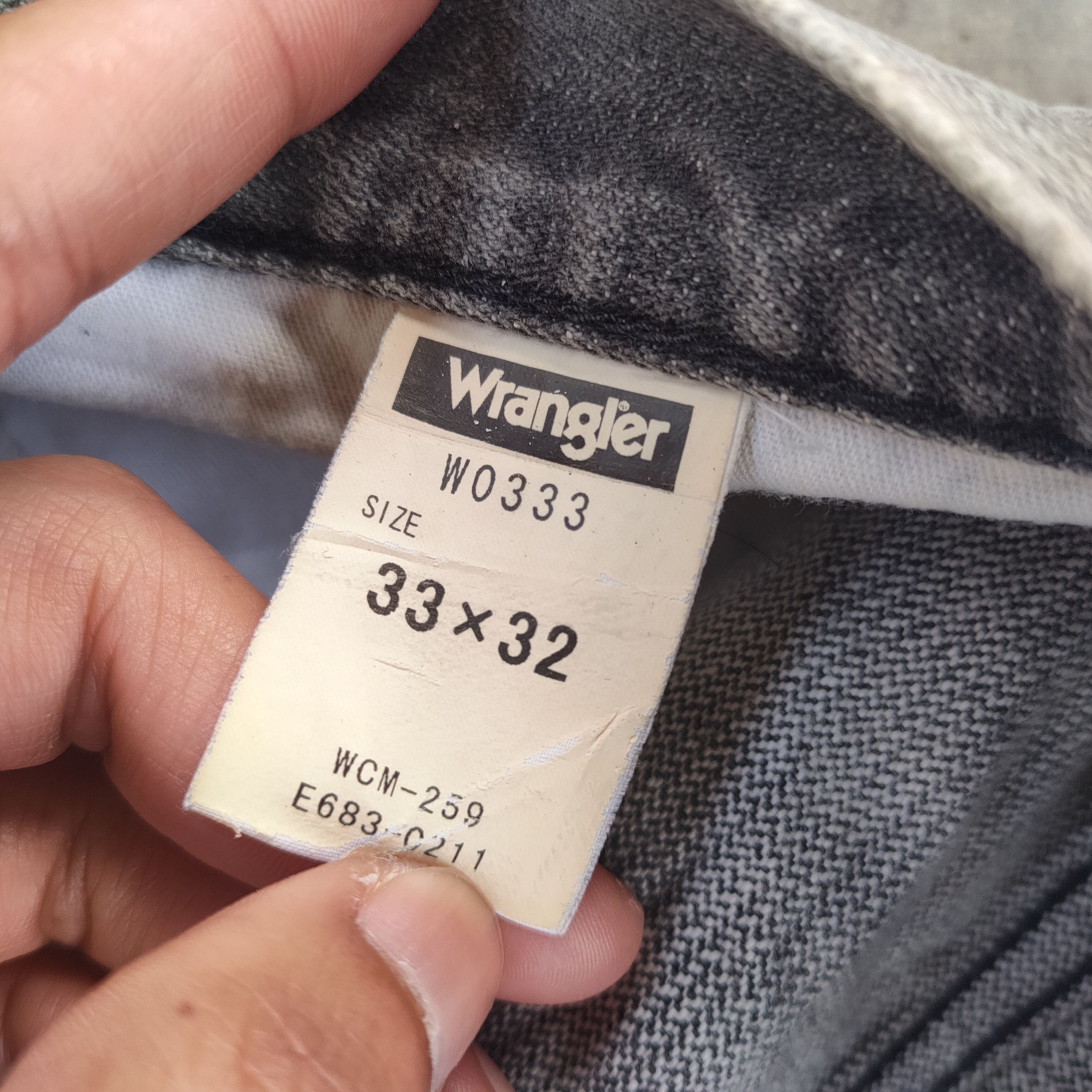 Jean × Vintage × Wrangler VINTAGE WRANGLER FADED BLACK DISTRESSED JEANS DENIM PANTS Size US 33 - 13 Thumbnail