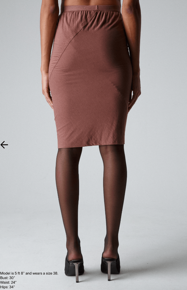 Rick Owens Lilies $575 Rick Owens Lilies Ruched Pencil Skirt Size 26" / US 2 / IT 38 - 2 Thumbnail
