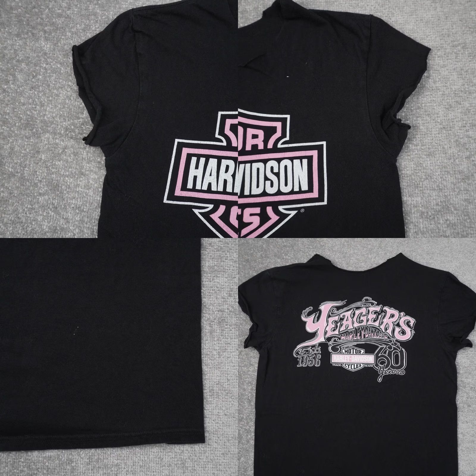 Harley Davidson Harley-Davidson T-Shirt Shirt Womens Medium Black Short Sleeve Pullover Round Neck Casual Basic Motorcycle 90s? Size M / US 6-8 / IT 42-44 - 8 Thumbnail