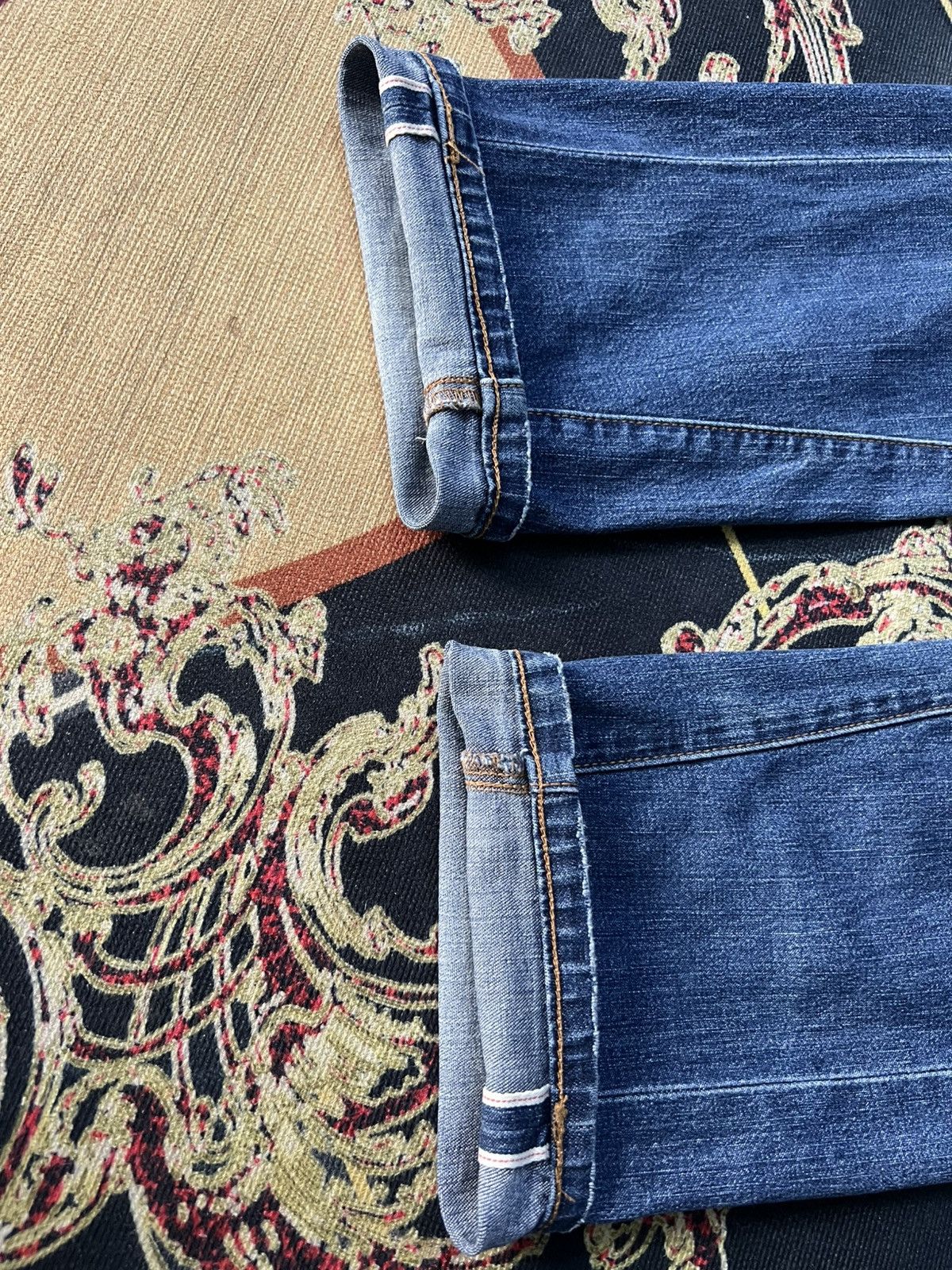 CABANE de ZUCCa Vintage Cabane De Zucca Patchwork Selvedge Mud Wash Jean Size US 30 / EU 46 - 15 Thumbnail