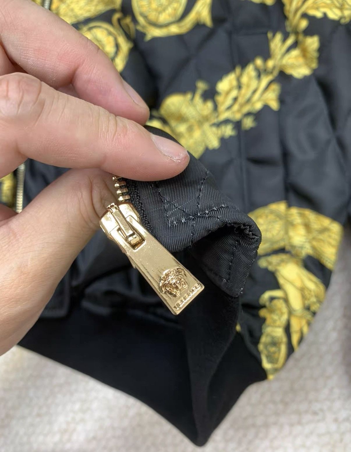Versace VERSACE Baroque Print Stand Collar Padded Jacket Size US M / EU 48-50 / 2 - 6 Thumbnail