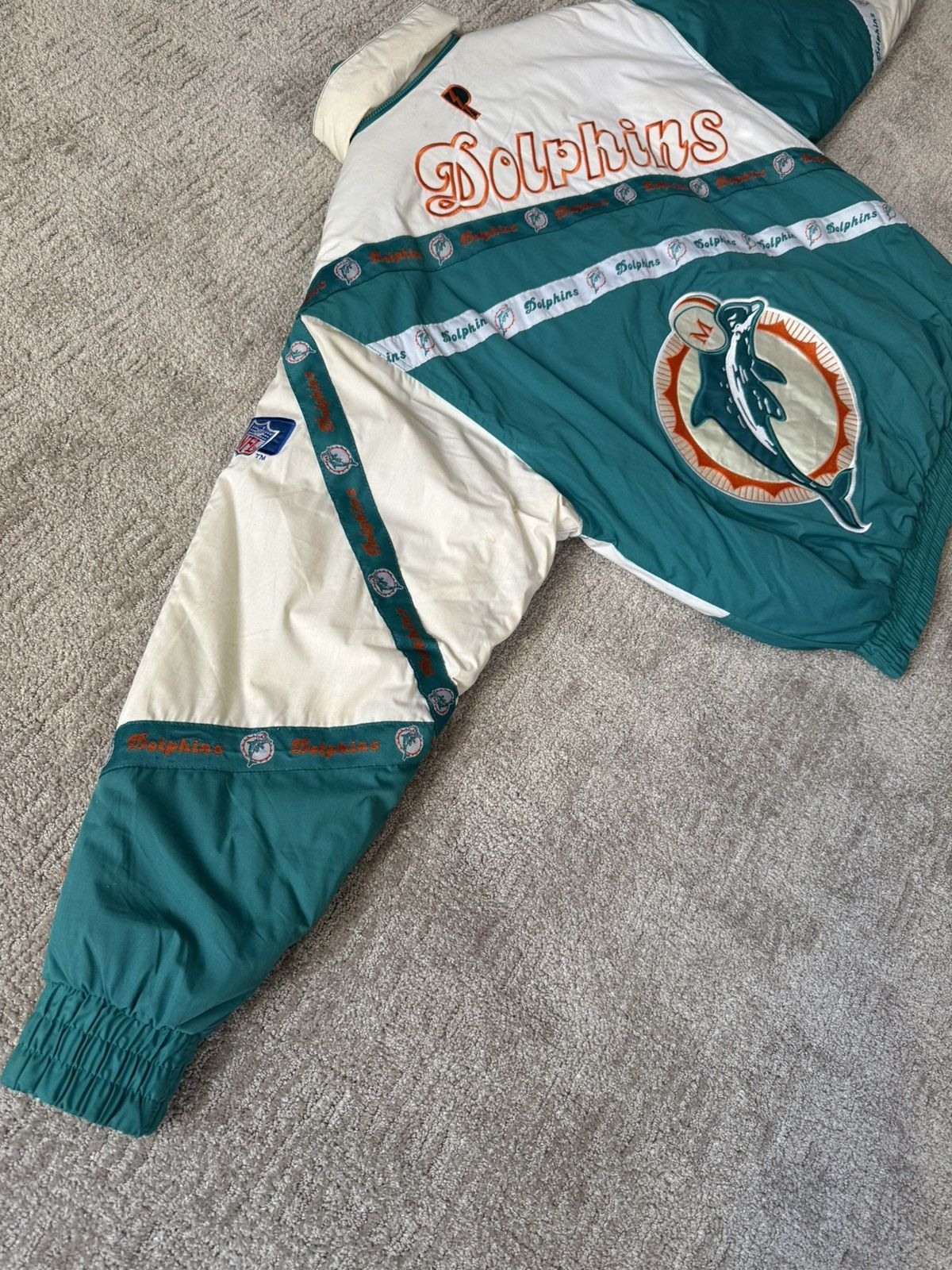 Other VINTAGE Miami Dolphins Bomber Jacket Size US L / EU 52-54 / 3 - 7 Thumbnail