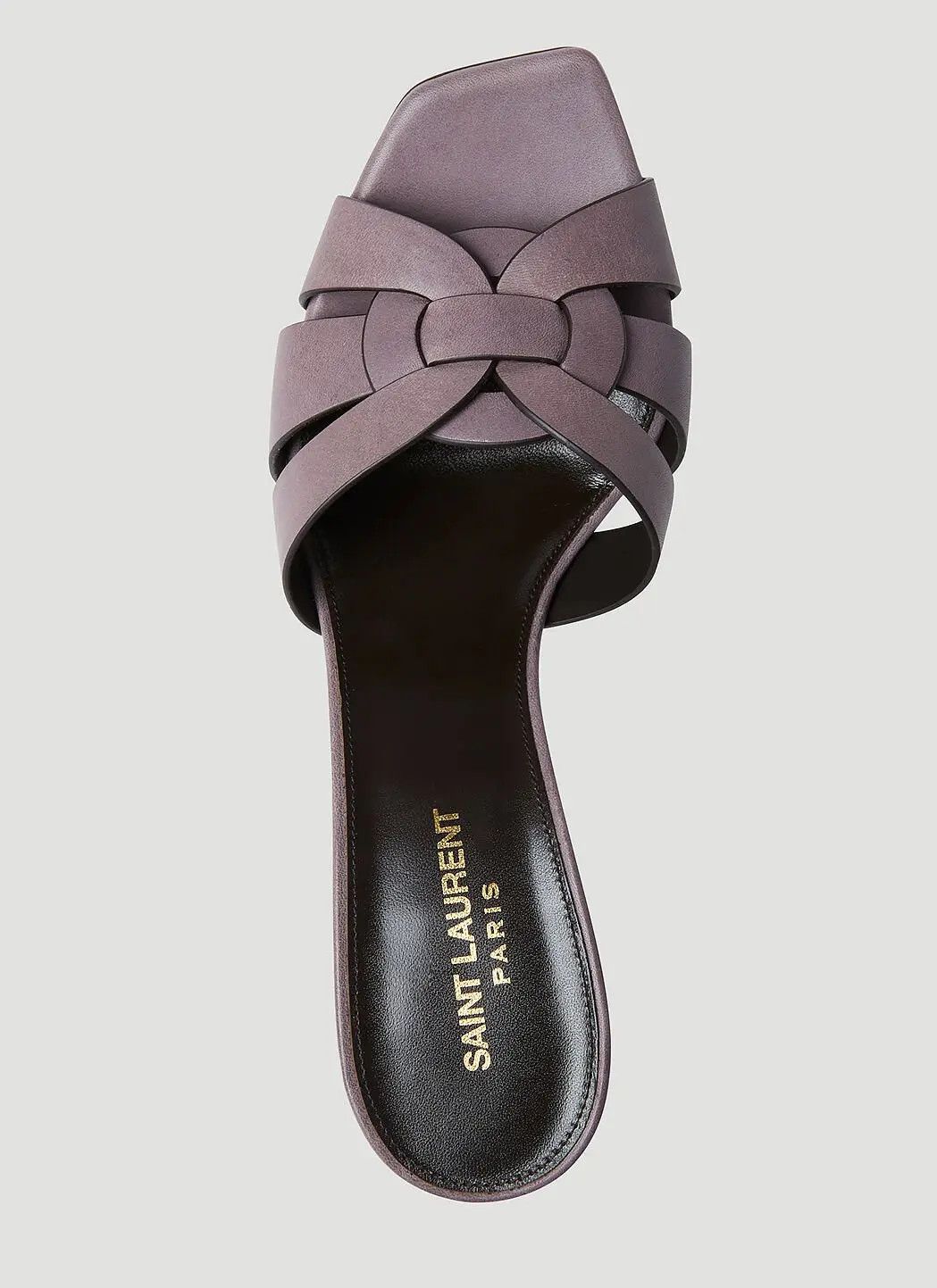 Saint Laurent Paris o1s1wg110225 650986 Tribute Mules in Smooth Leather Purple Size US 5 / IT 35 - 6 Thumbnail