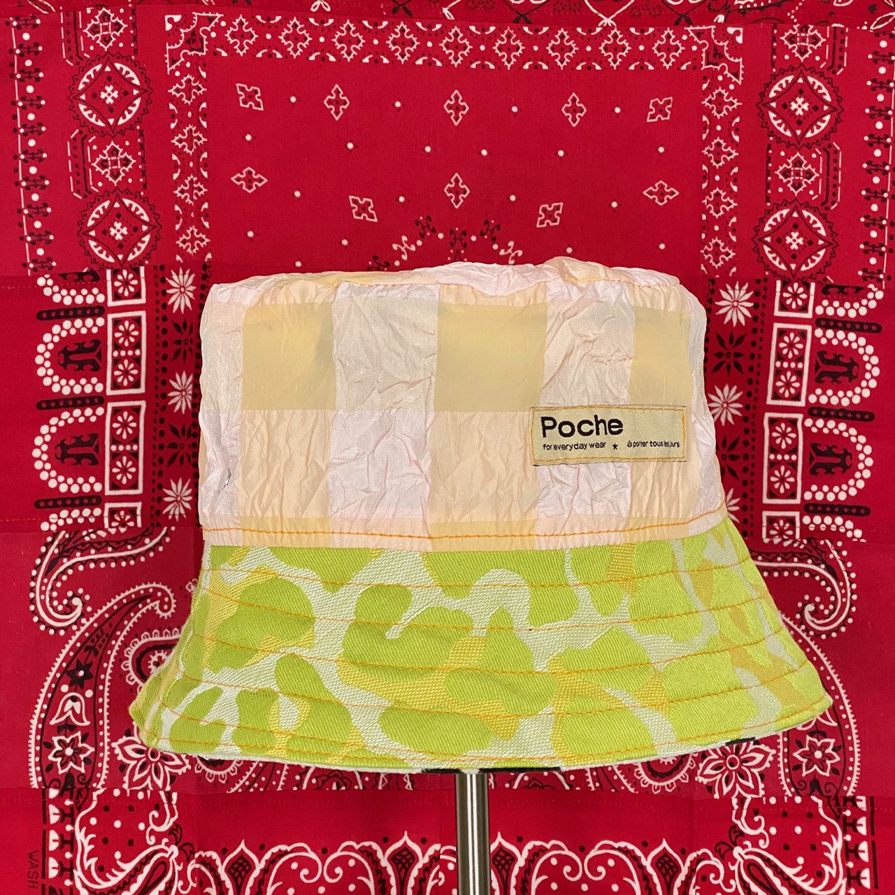 Poche Studio POCHE STUDIO HANDMADE REVERSIBLE BUCKET HAT Size ONE SIZE - 3 Thumbnail