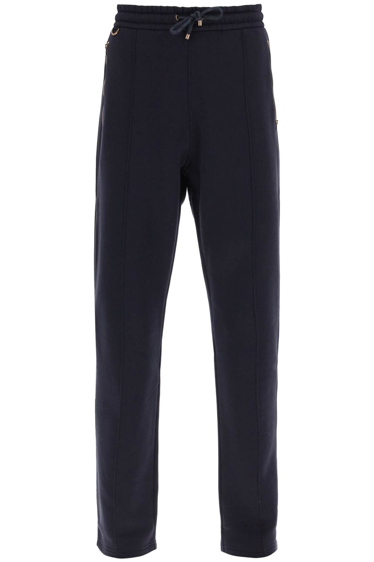 image of Agnona Cotton And Cashmere Joggers in Blue, Men's (Size 32)