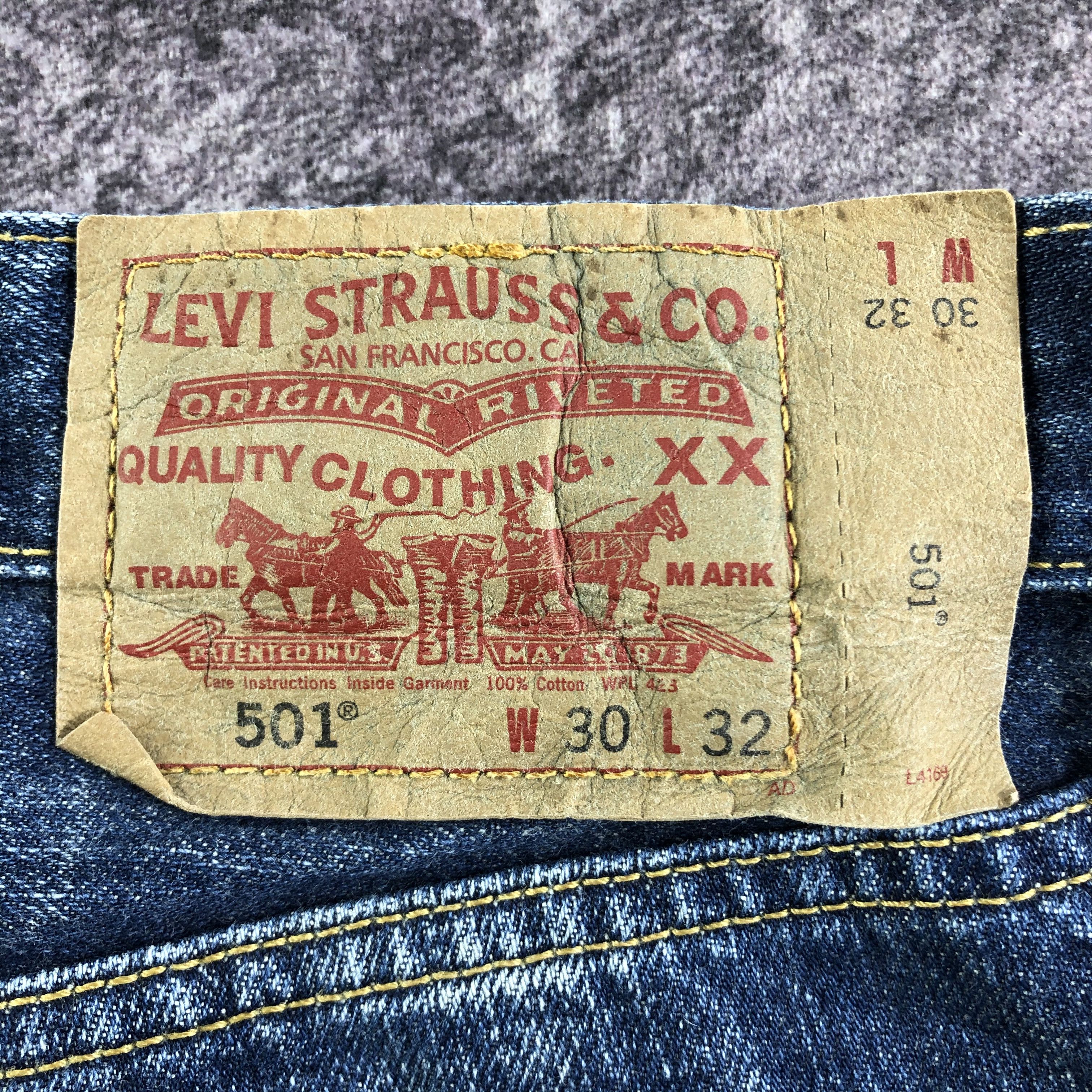 Levi's Vintage Blue Wash Levis 501 Jeans-JM3313 Size US 31 - 8 Thumbnail