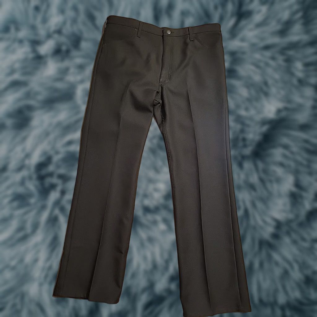 Wrangler VINTAGE Wrangler Cowboy Slacks Pants 40"x32" Brown Polyester Mens 1970s Rockabilly Wrangler Size US 40 / EU 56 - 1 Thumbnail