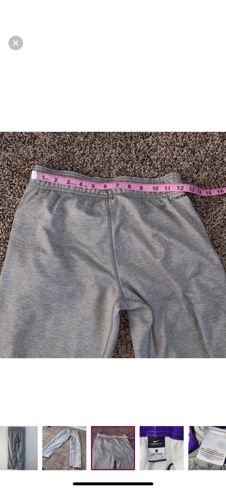 Nike Nike small grey just do it therma fit sweatpants Size 27" / US 4 / IT 40 - 8 Thumbnail