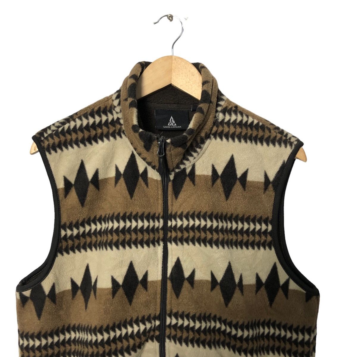Japanese Brand Vintage Santa Catalina Fullprint Zipper Ups Vest Size US M / EU 48-50 / 2 - 2 Thumbnail