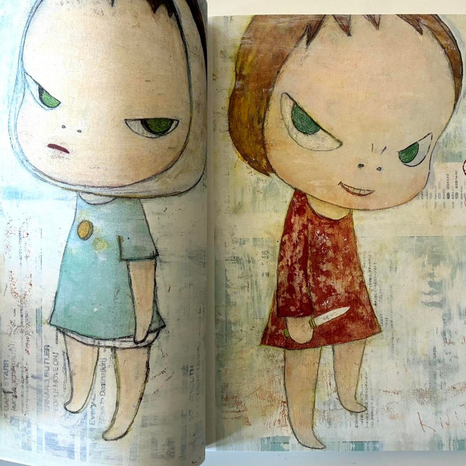 Japanese Brand × Vintage YOSHITOMO NARA Slash with a Knife Art Illustration Book Size ONE SIZE - 3 Thumbnail