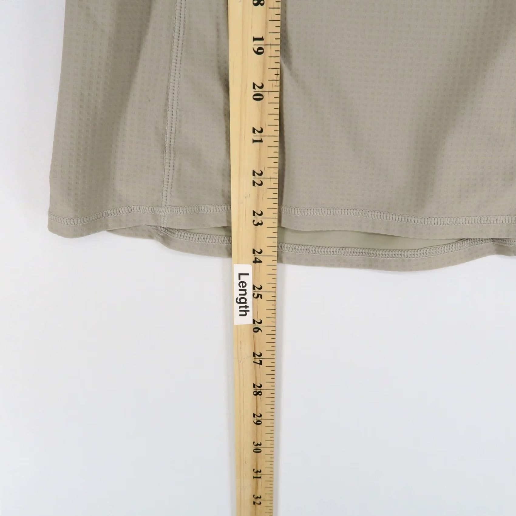 Vintage An Action A Day Activewear Shirt Womens L Beige Grid Texture Mock Neck Long Size L / US 10 / IT 46 - 5 Thumbnail