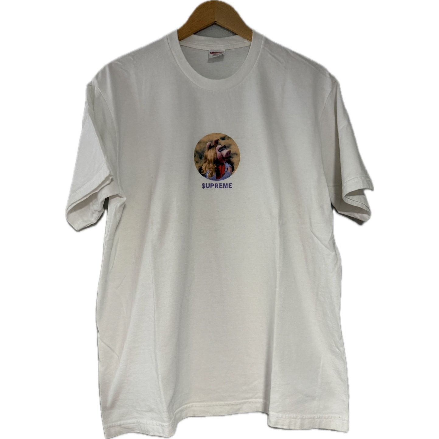 Supreme SUPREME Miss Piggy Logo White Tee “Kissy Kissy” T-Shirt 