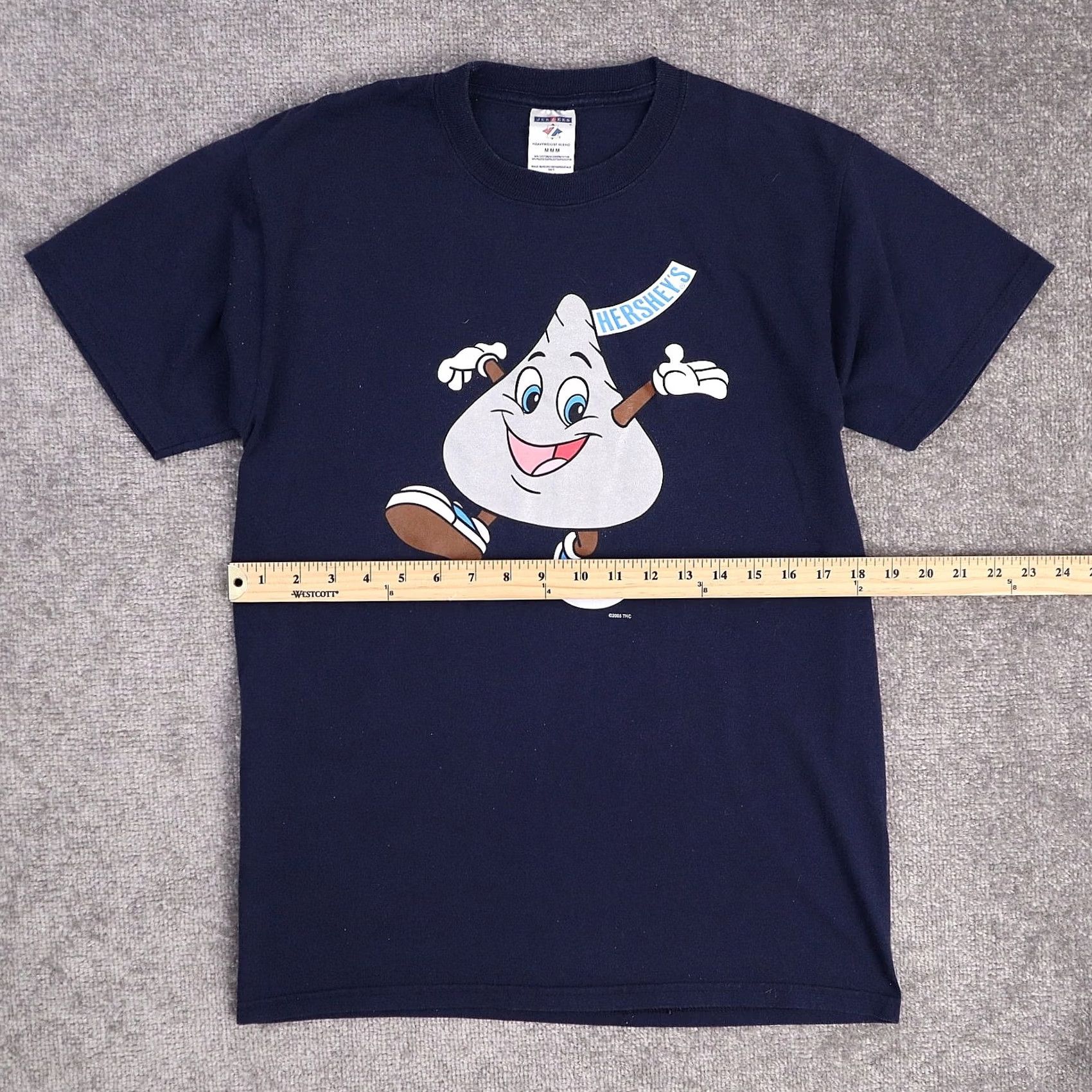 CHOCOOLATE Vintage Y2K Hersheys Chocolate Kiss Cartoon Medium Blue Short Sleeve Shirt Size US M / EU 48-50 / 2 - 4 Thumbnail