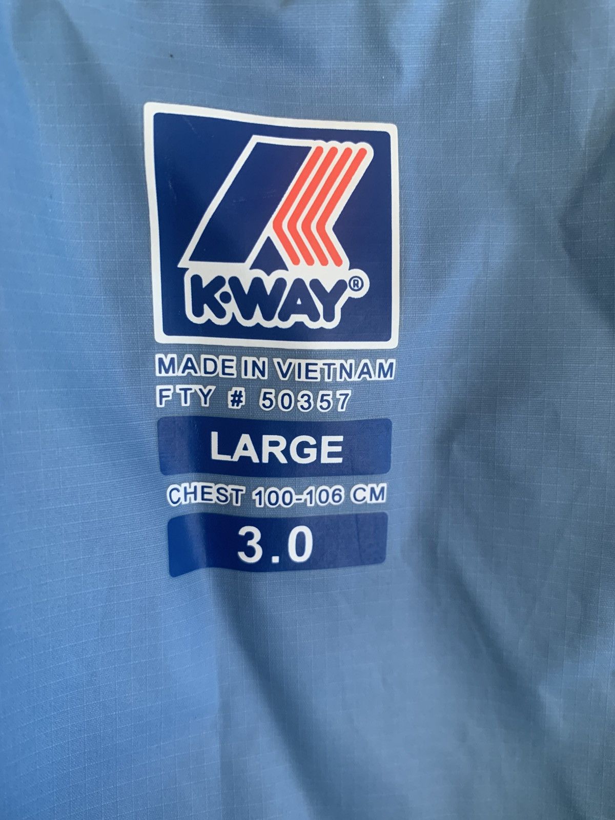 K-Way K-Way Le Vrai Claude Jacket Packable Men's Blue LG New Size US L / EU 52-54 / 3 - 6 Thumbnail
