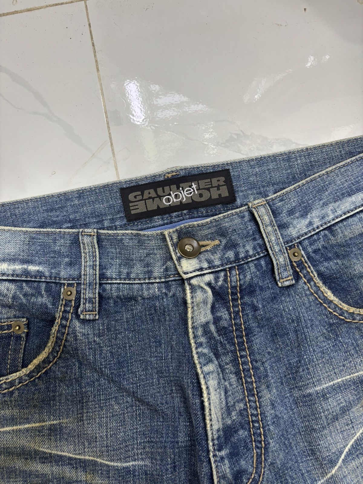 Gaultier Homme Objet × Jean Paul Gaultier Gaultier Homme Objet Custom Bleach Flare Distressed Denim Size US 34 / EU 50 - 9 Thumbnail
