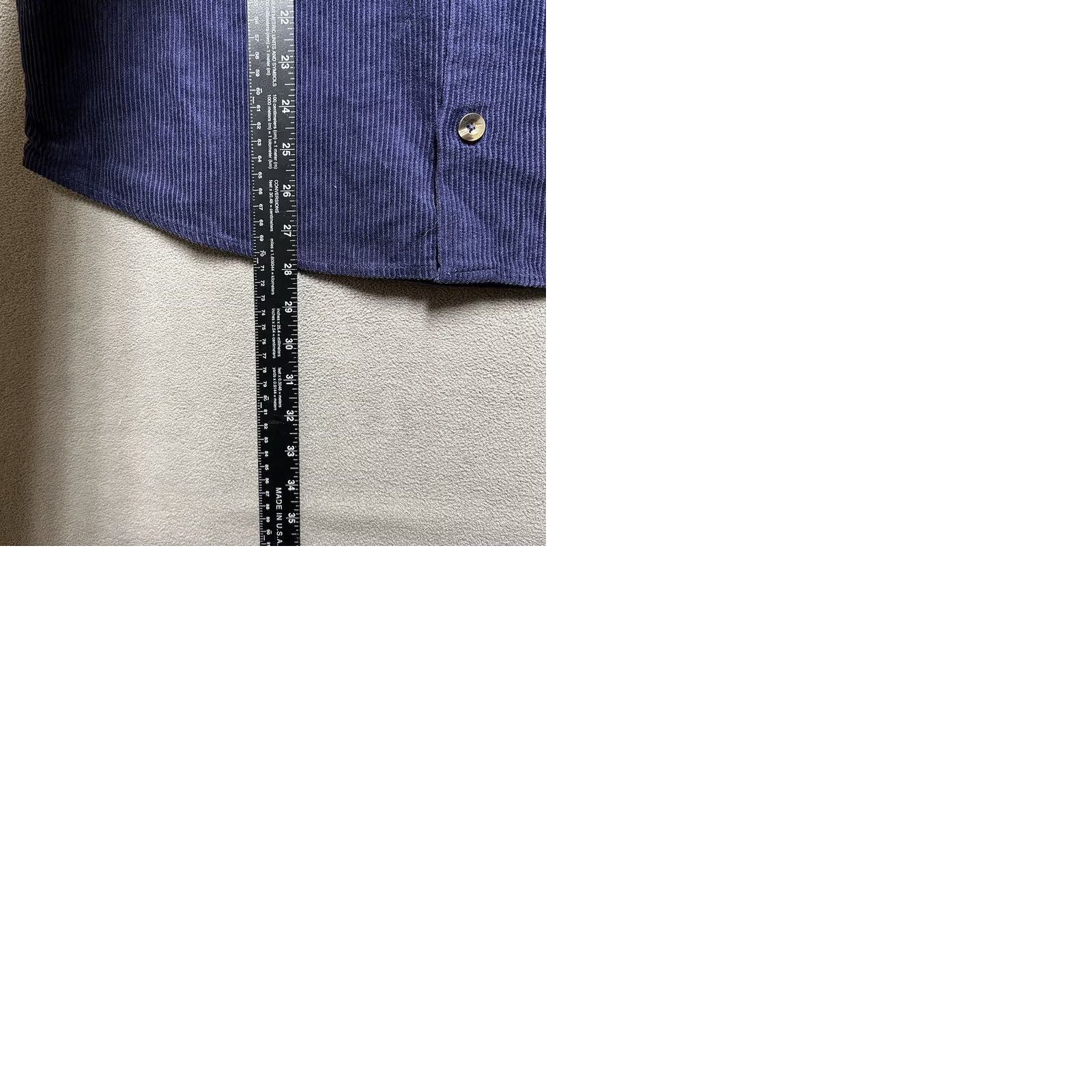 Gap GAP Shirt Mens Medium Eclipse Blue Button Up Corduroy Long Sleeve Size US M / EU 48-50 / 2 - 9 Thumbnail