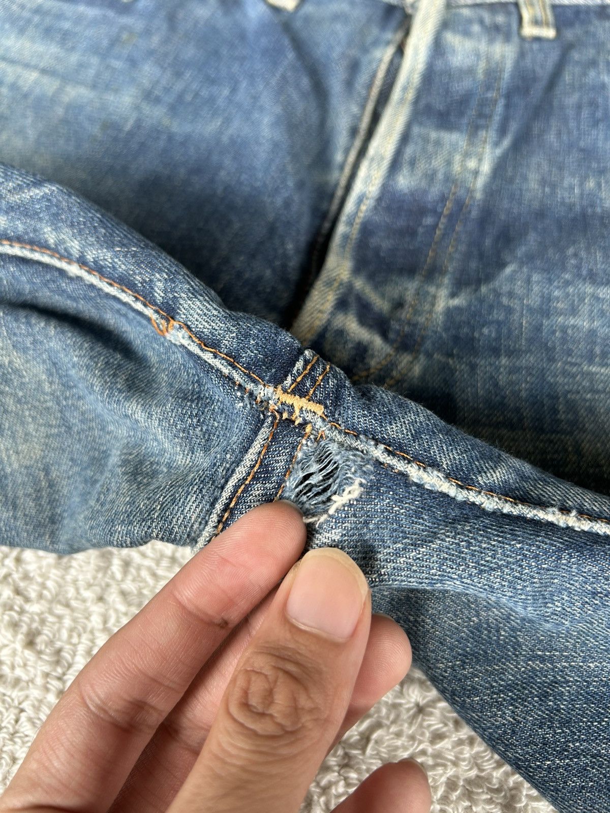 Levi's × Vintage Vtg 50-60s Levis Big E Single Button6 Selvedge Distressed Size US 36 / EU 52 - 21 Thumbnail