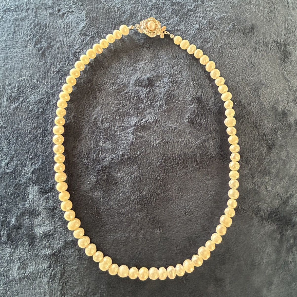 Handmade Handcrafted elegant classy white genuine pearl necklace Size ONE SIZE - 5 Thumbnail