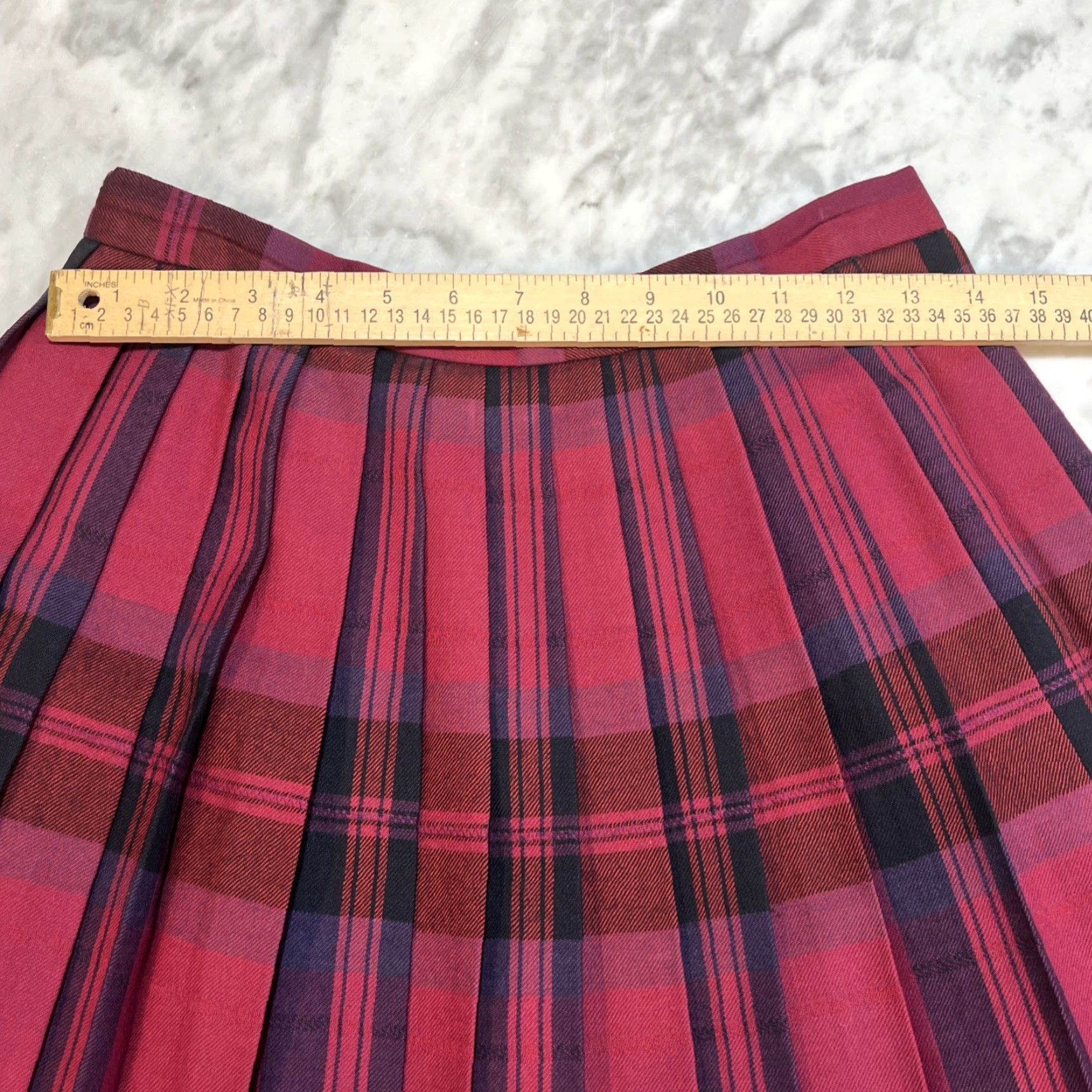 Evan Picone VINTAGE Evan Picone Skirt 10 Worsted Wool Pleated Plaid Maxi School Girl Size 32" / US 10 / IT 46 - 7 Thumbnail